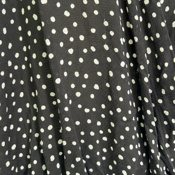 Free People - Making Waves Deep V Neck Bell Sleeve Polka Dot Lace Bodysuit Small - Picture 9 of 16